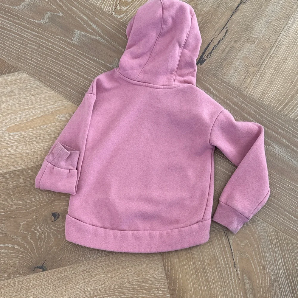 Nike Kids size 4 Light Pink Hoodie with gold Nike check